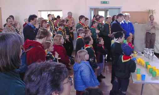 Scouts in church Hall
